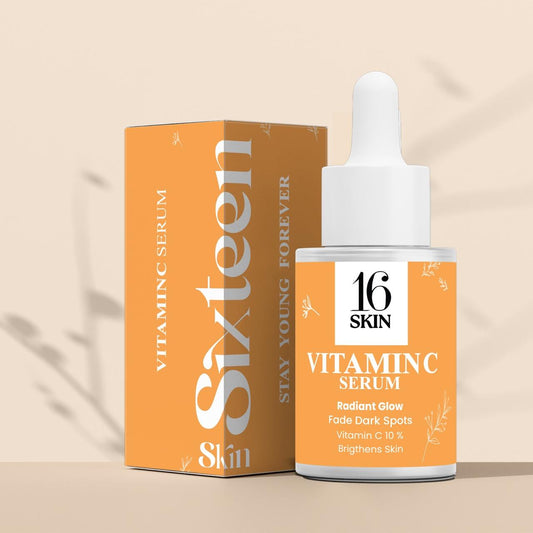 Unlock Radiant Skin Sixteen skin Vitamin C Serum for a Youthful Glow.