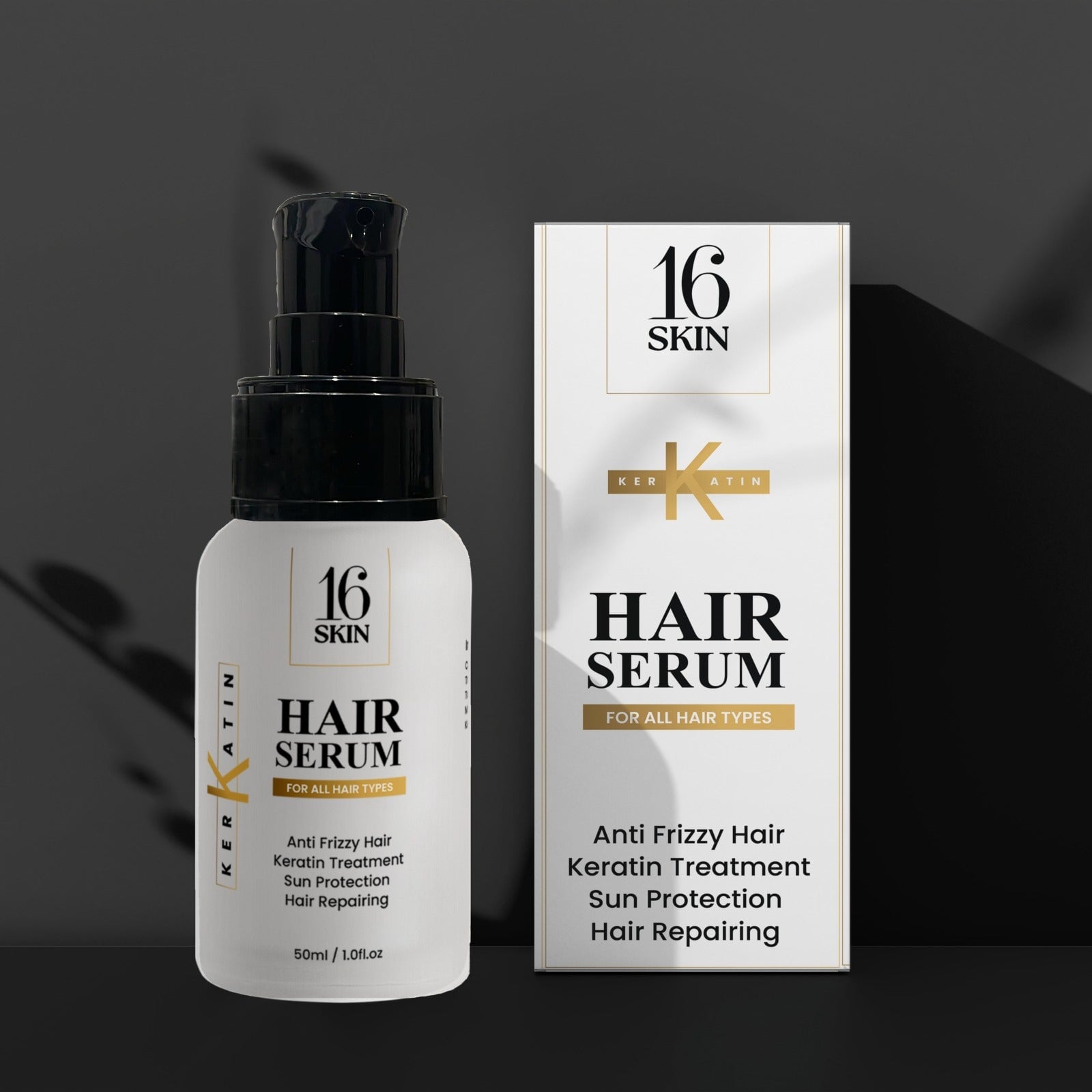 Keratin Hair Serum Cosmetics 16Skin 