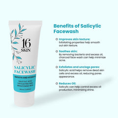 Salicylic Face Wash Cosmetics 16Skin 